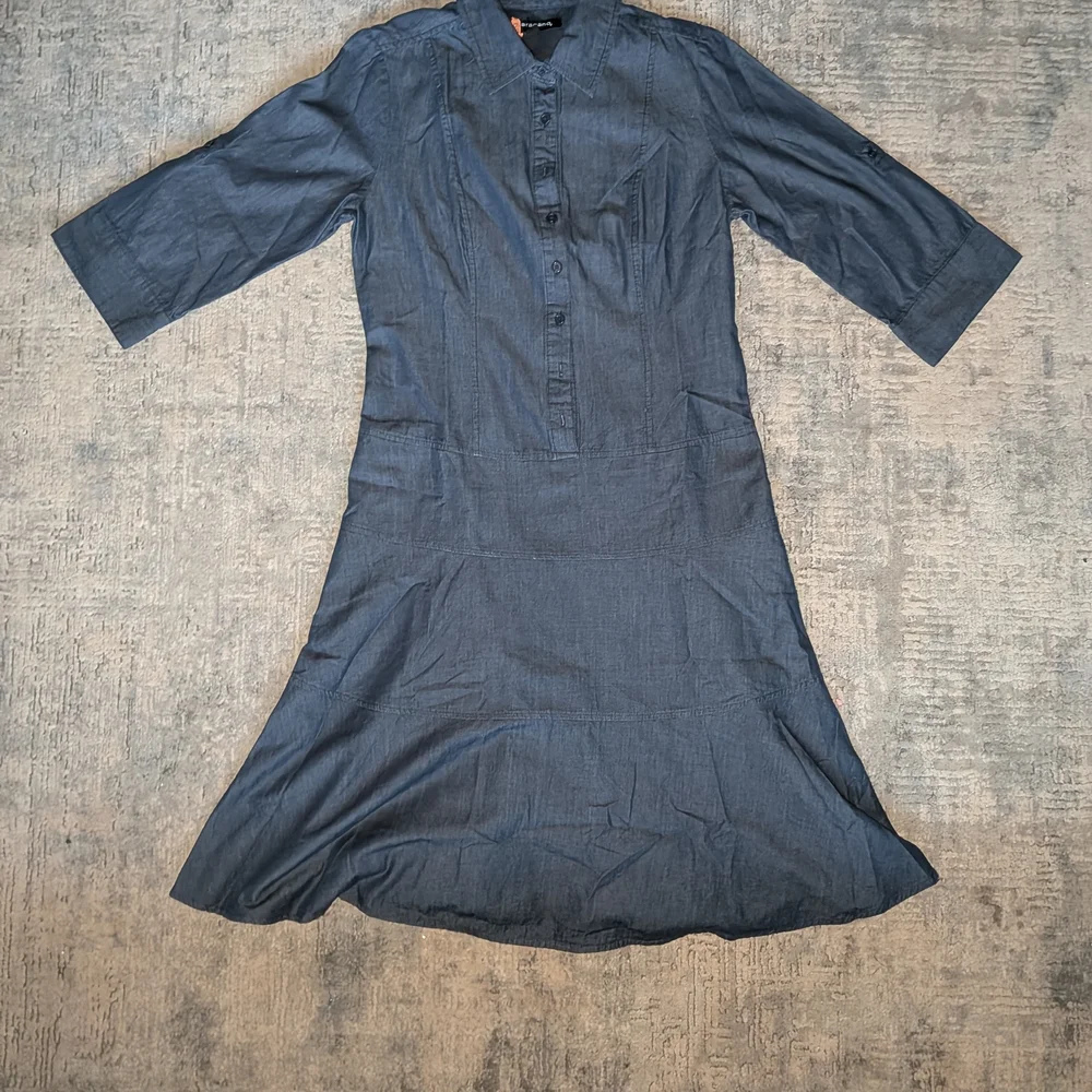 Sharagano Charcoal Long Sleeve Dress - Picture 1 of 1